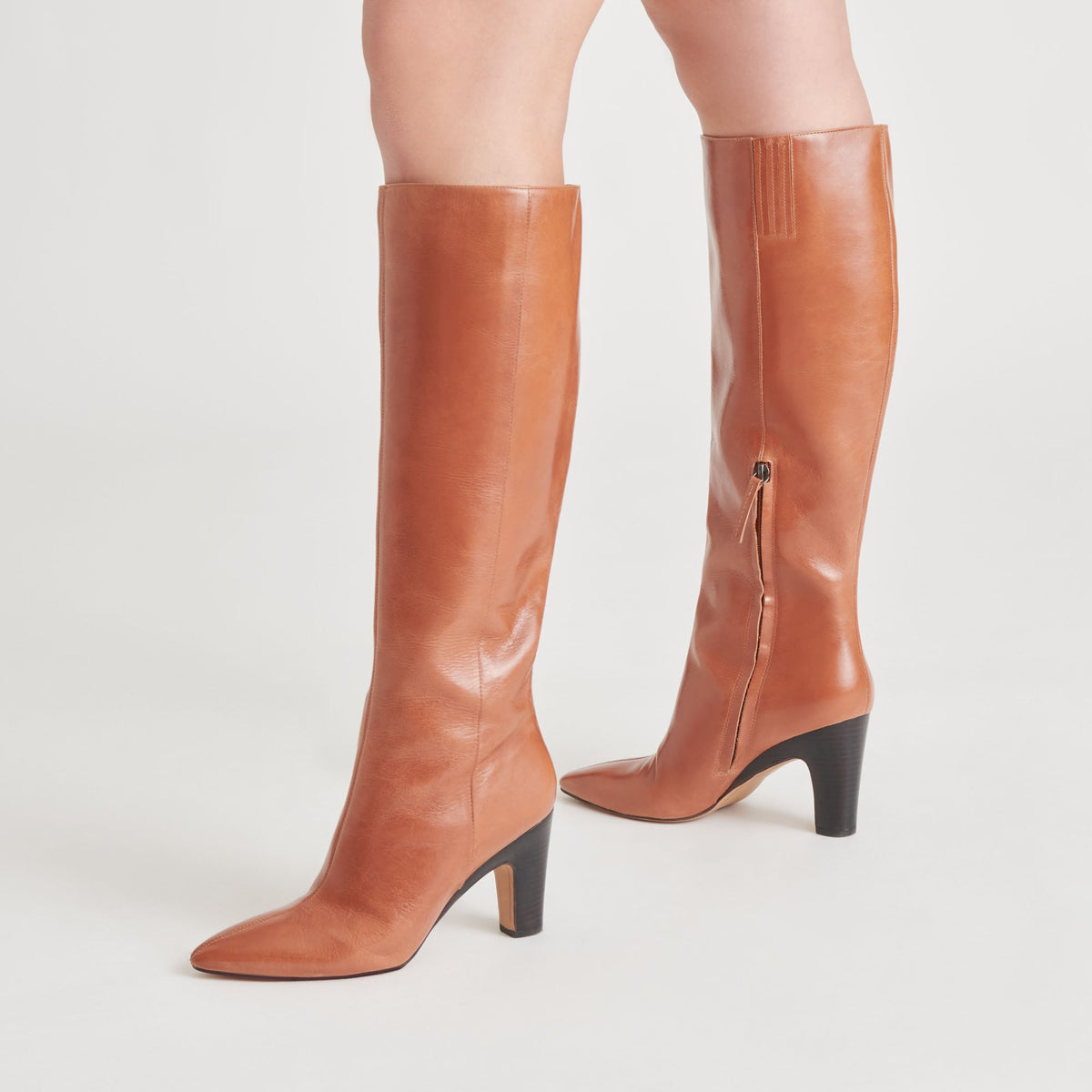 NELAS BOOTS COGNAC LEATHER | Dolce Vita