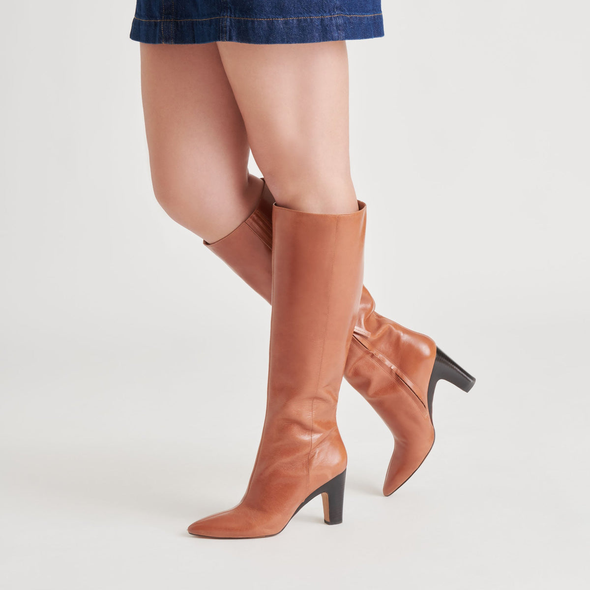 NELAS BOOTS COGNAC LEATHER | Dolce Vita