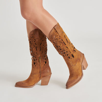 WAYLAN BOOTS CHESTNUT SUEDE | Dolce Vita