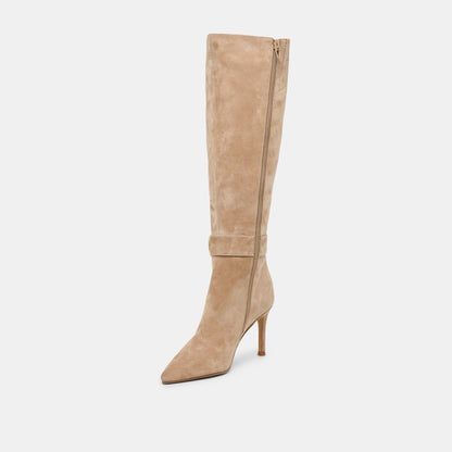 Kinzy Camel Suede Boots | Dolce Vita
