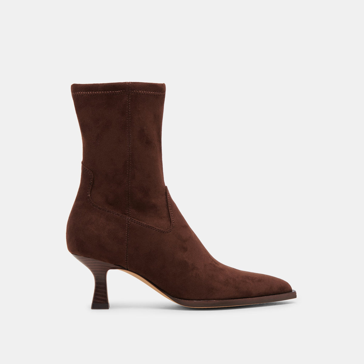ARYA WIDE CALF BOOTS DK BROWN STELLA SUEDE | Dolce Vita