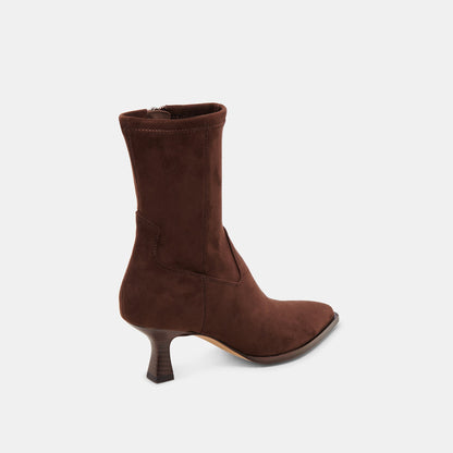 ARYA WIDE CALF BOOTS DK BROWN STELLA SUEDE | Dolce Vita