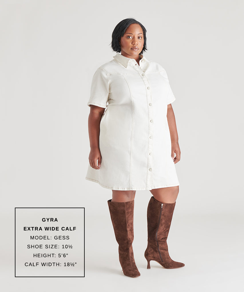 Gyra Extra Wide Calf Brown Suede Boots | Dolce Vita