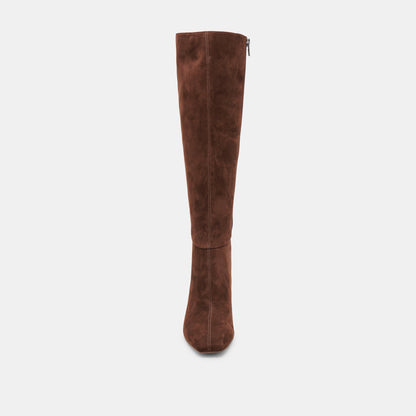 Gyra Extra Wide Calf Brown Suede Boots | Dolce Vita