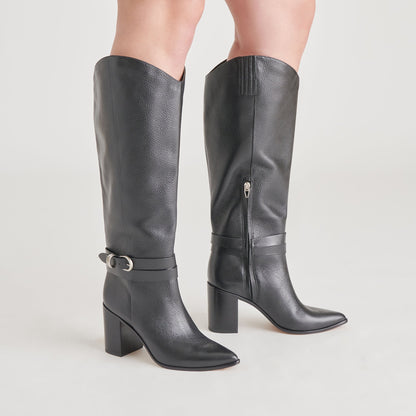 TYRONE BOOTS BLACK LEATHER | Dolce Vita