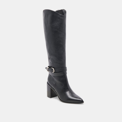 TYRONE BOOTS BLACK LEATHER | Dolce Vita