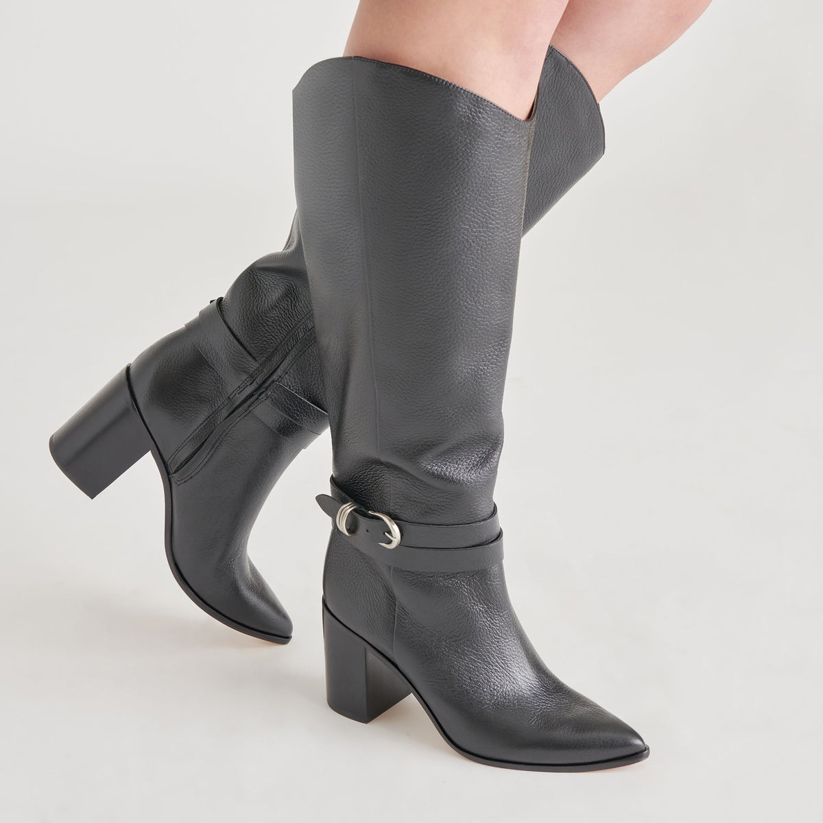 TYRONE BOOTS BLACK LEATHER | Dolce Vita