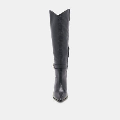 TYRONE BOOTS BLACK LEATHER | Dolce Vita