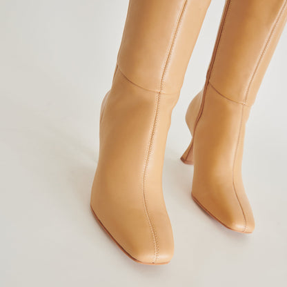 GYRA BOOTS TAN LEATHER | Dolce Vita