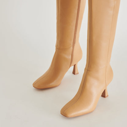 GYRA BOOTS TAN LEATHER | Dolce Vita