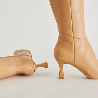 GYRA BOOTS TAN LEATHER | Dolce Vita
