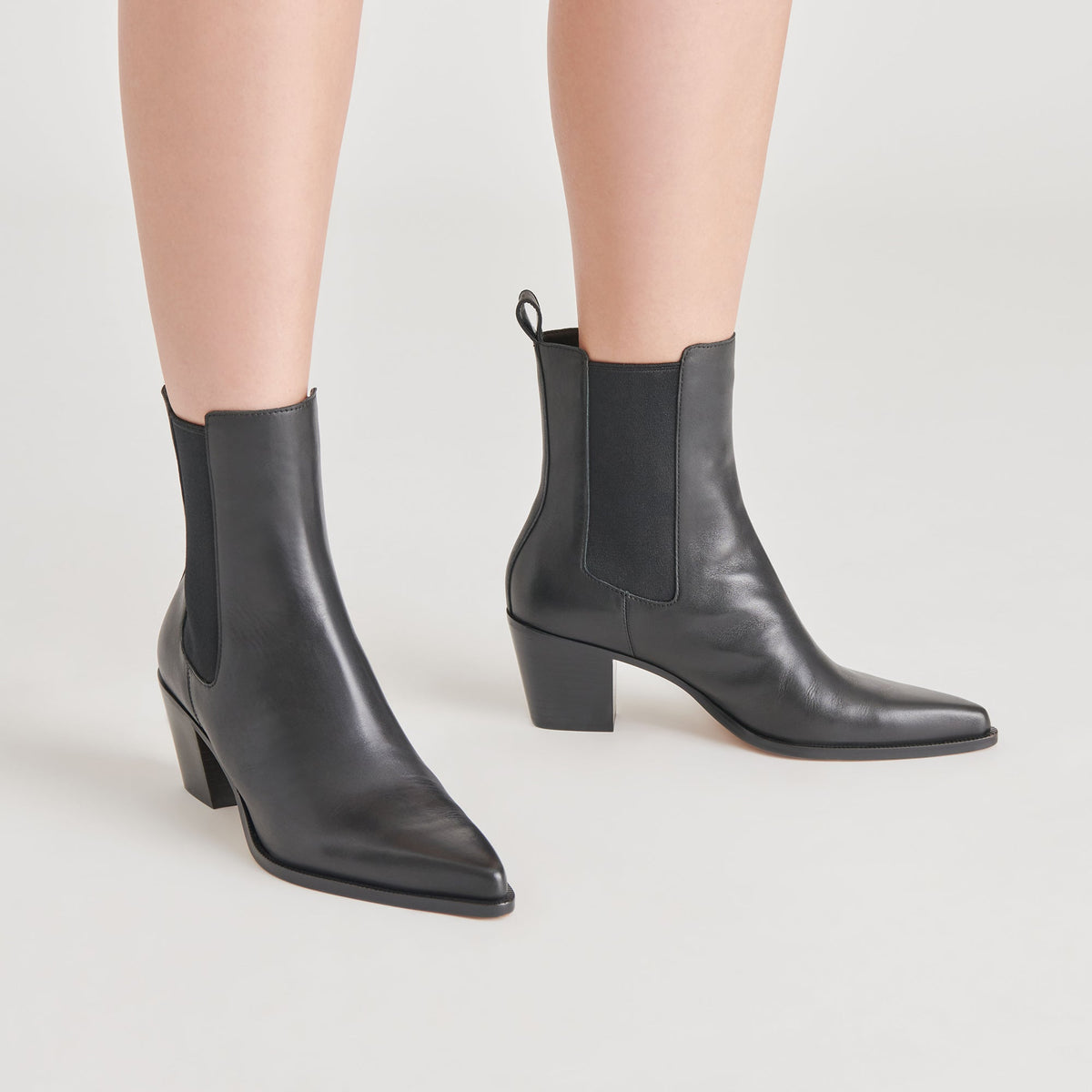 Shadie H2O Waterproof Black Leather Booties | Dolce Vita