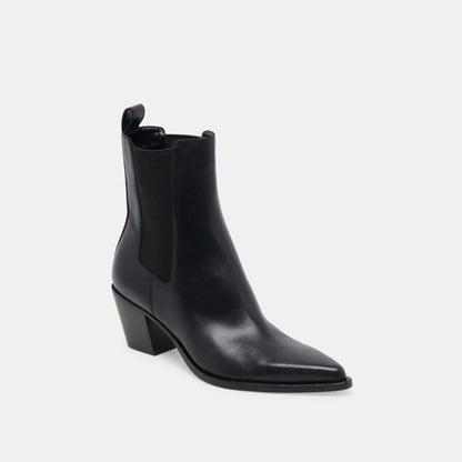 Shadie H2O Waterproof Black Leather Booties | Dolce Vita