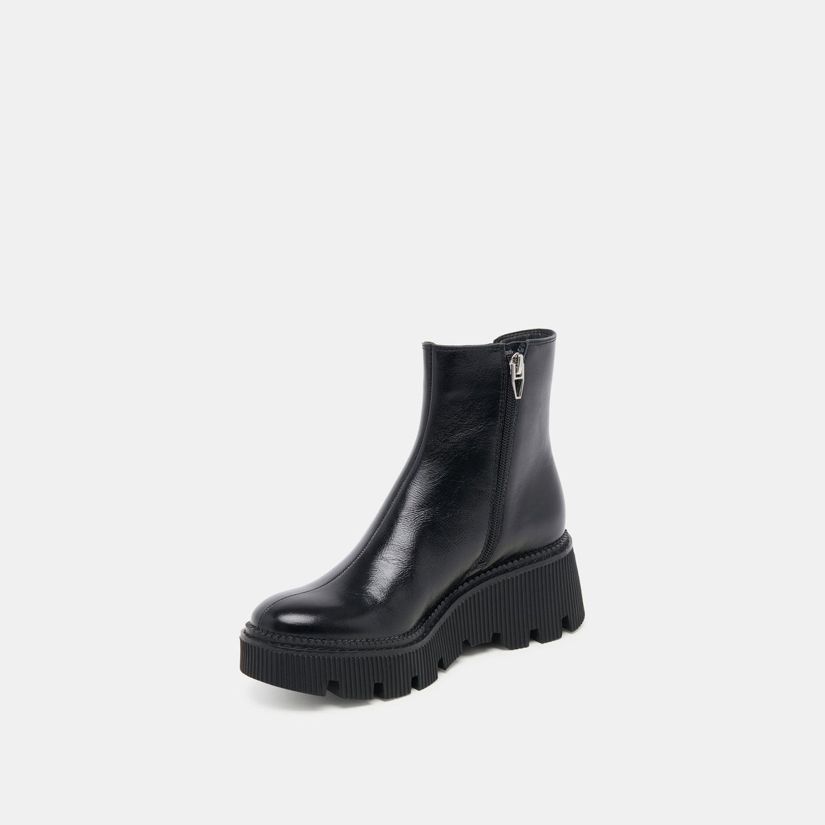 Emmet H2O Waterproof Midnight Crinkle Patent Wide Boots | Dolce Vita