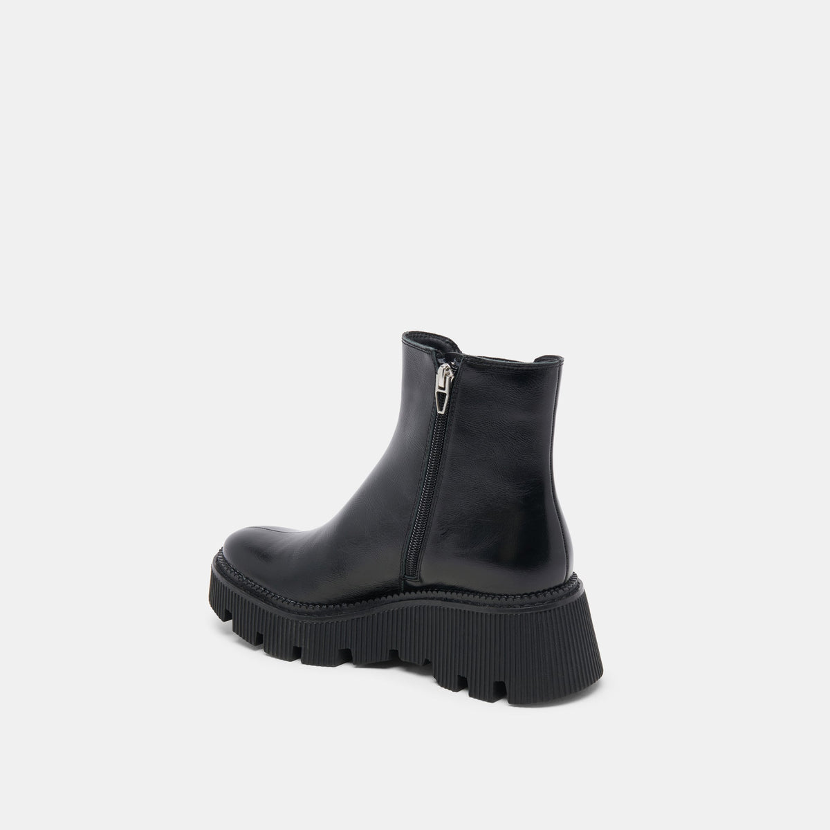 Emmet H2O Waterproof Midnight Crinkle Patent Wide Boots | Dolce Vita