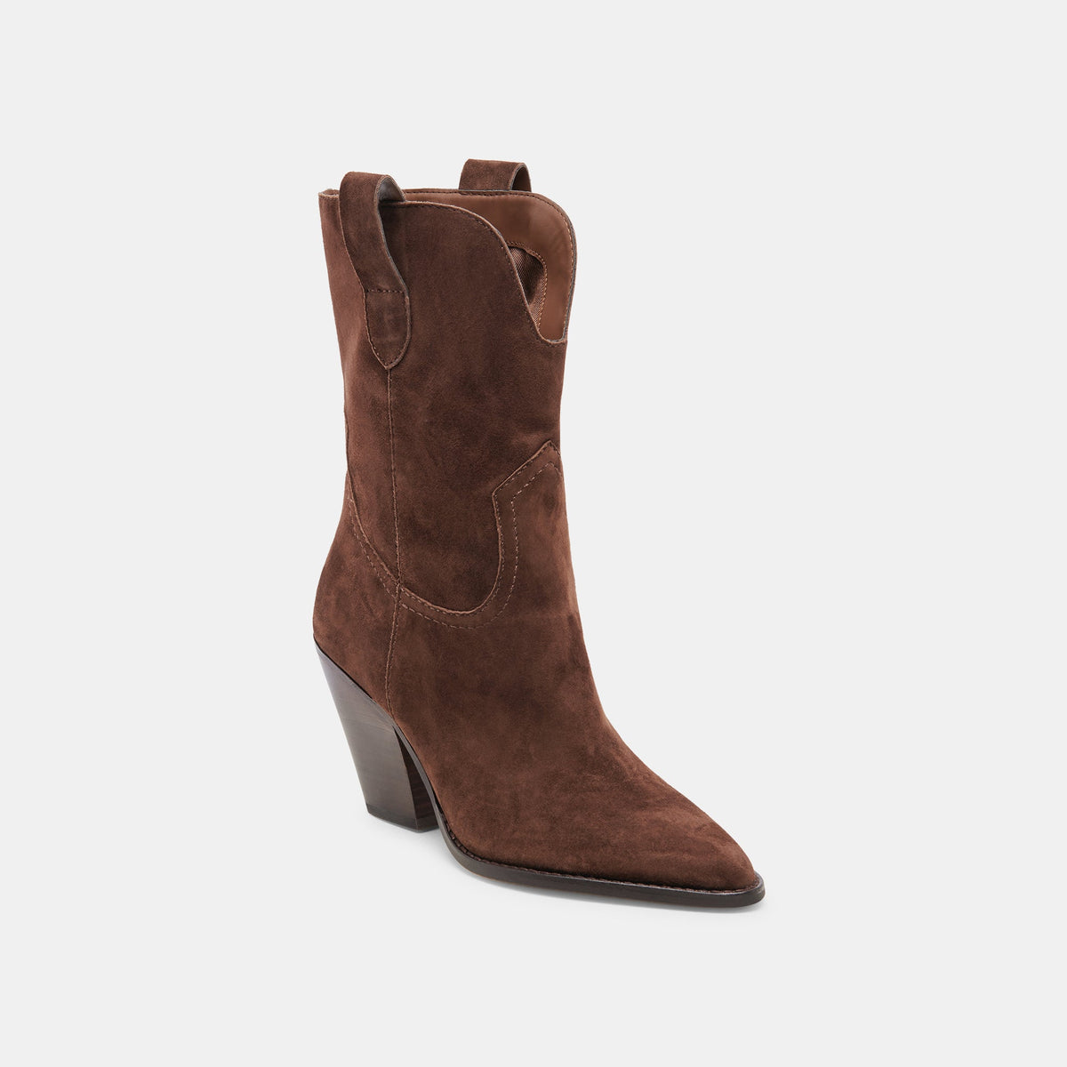 JESSEY BOOTS DK BROWN SUEDE | Dolce Vita