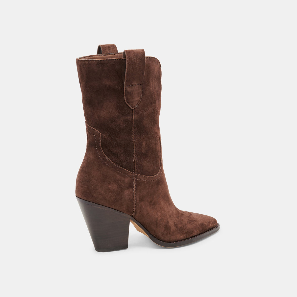 JESSEY BOOTS DK BROWN SUEDE | Dolce Vita