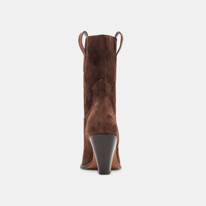 JESSEY BOOTS DK BROWN SUEDE | Dolce Vita