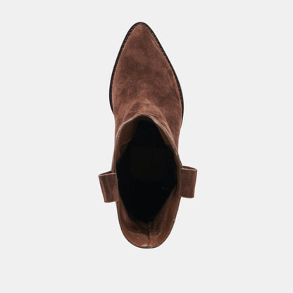 JESSEY BOOTS DK BROWN SUEDE | Dolce Vita