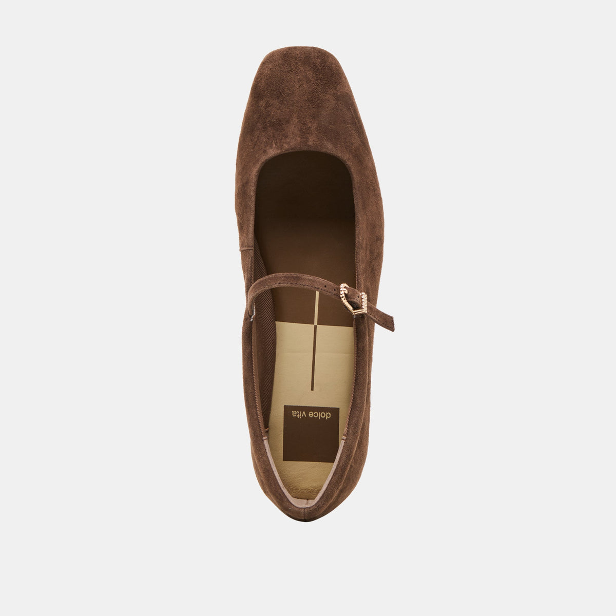 Reyes Dk Brown Suede Ballet Flats | Dolce Vita