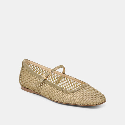 Reyes Olive Woven Raffia Ballet Flats | Dolce Vita
