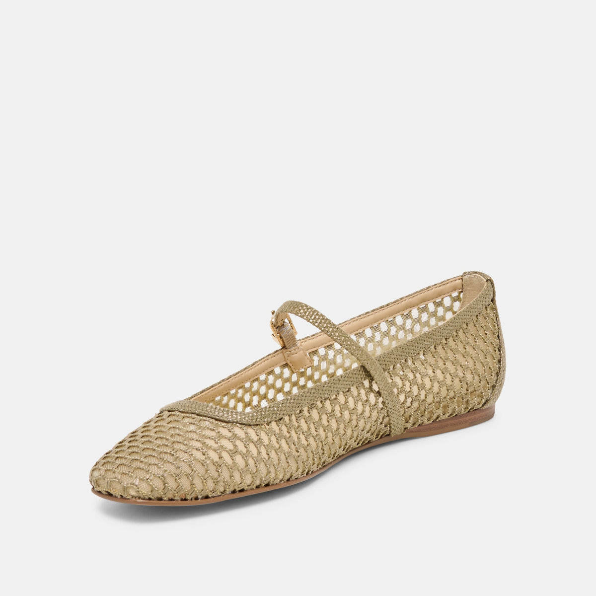 Reyes Olive Woven Raffia Ballet Flats | Dolce Vita