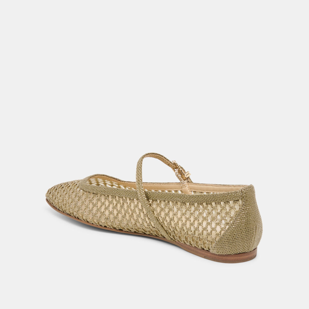 Reyes Olive Woven Raffia Ballet Flats | Dolce Vita