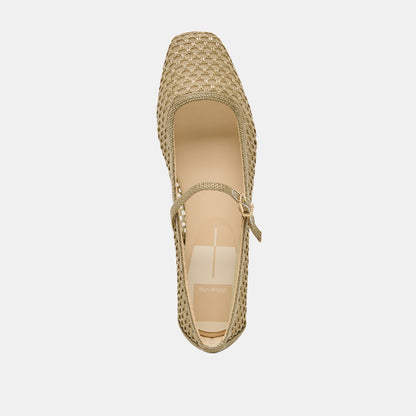 Reyes Olive Woven Raffia Ballet Flats | Dolce Vita