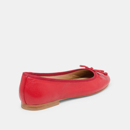 Ritla Cherry Leather Ballet Flats | Dolce Vita