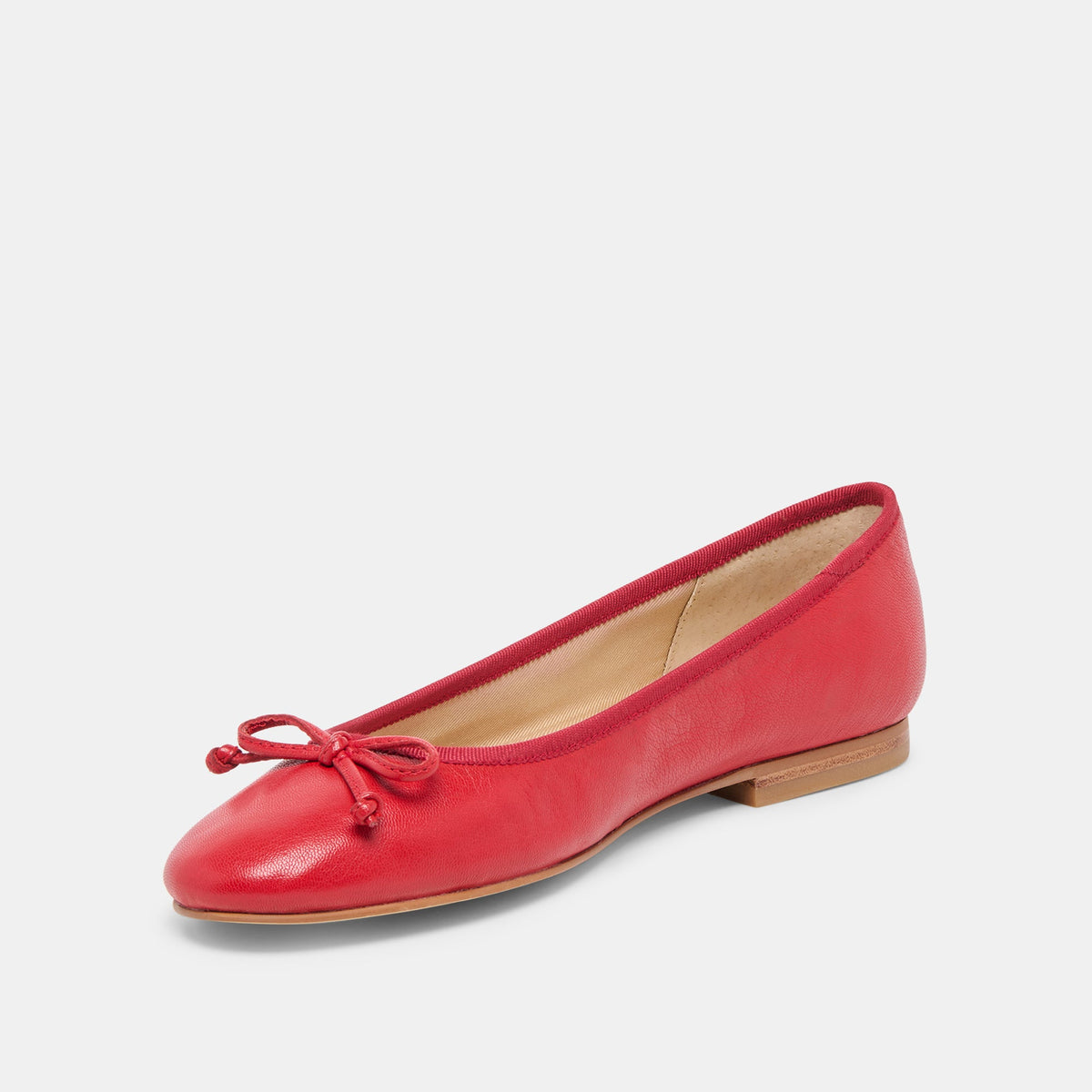 Ritla Cherry Leather Ballet Flats | Dolce Vita