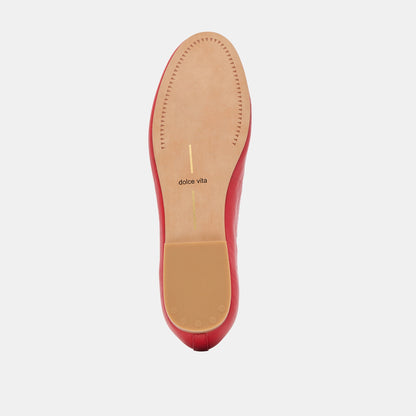 Ritla Cherry Leather Ballet Flats | Dolce Vita