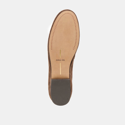 Ritla Dk Brown Suede Ballet Flats | Dolce Vita