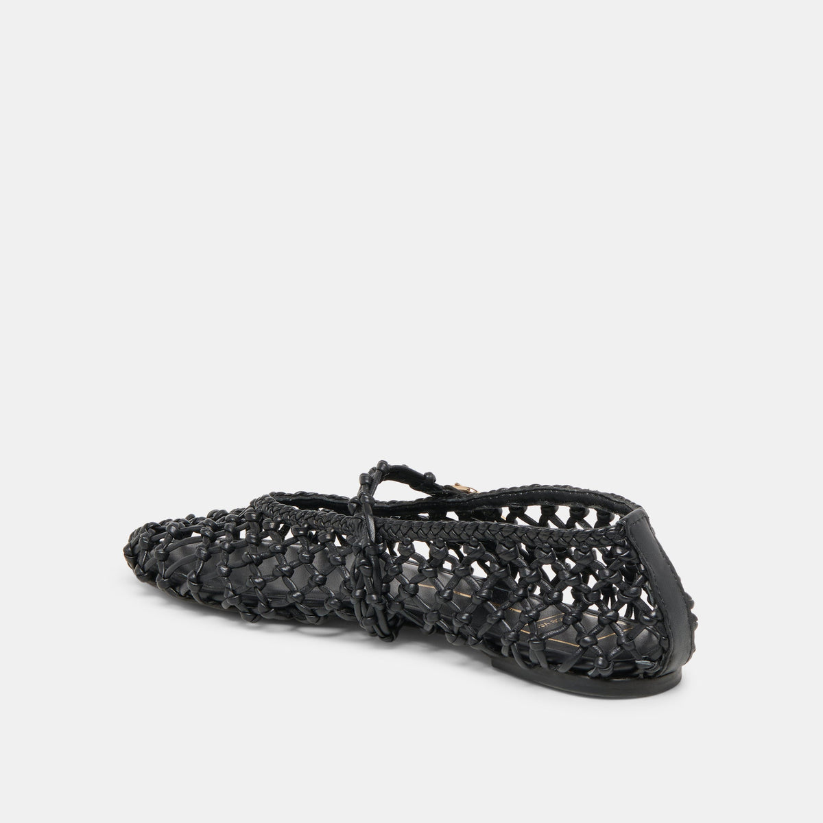 Clair Black Woven Leather Ballet Flats | Dolce Vita