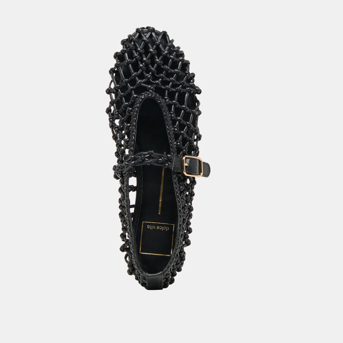 Clair Black Woven Leather Ballet Flats | Dolce Vita