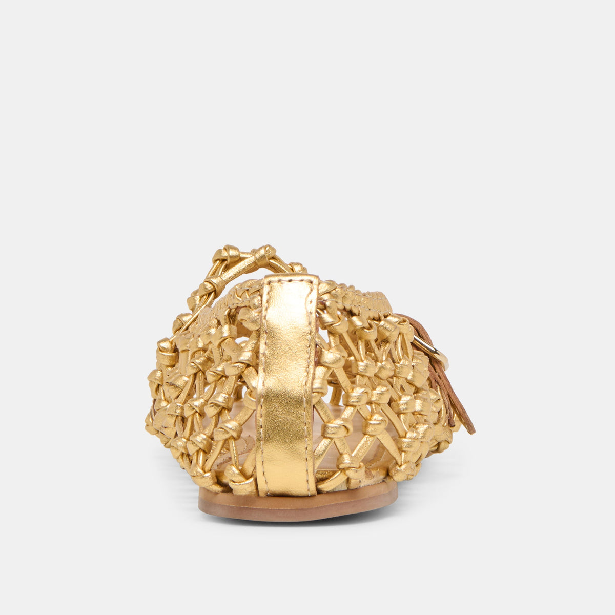 Clair Gold Woven Leather Ballet Flats | Dolce Vita