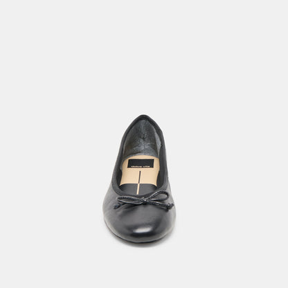Ritla Black Leather Ballet Flats | Dolce Vita