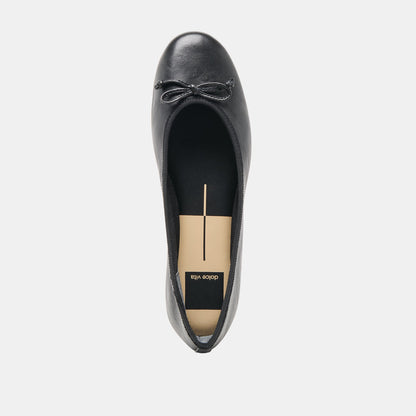 Ritla Black Leather Ballet Flats | Dolce Vita