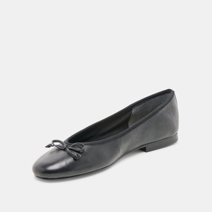 Ritla Black Leather Ballet Flats | Dolce Vita