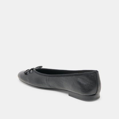 Ritla Black Leather Ballet Flats | Dolce Vita