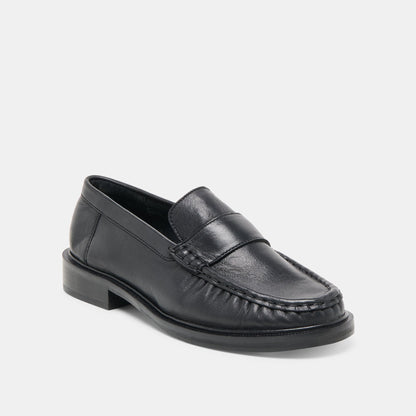 Bodi Black Leather Loafers | Dolce Vita