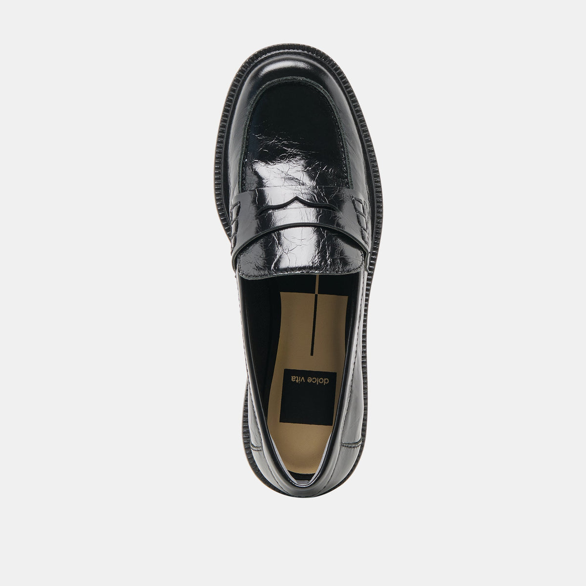 Tiggy Midnight Crinkle Patent Loafers | Dolce Vita