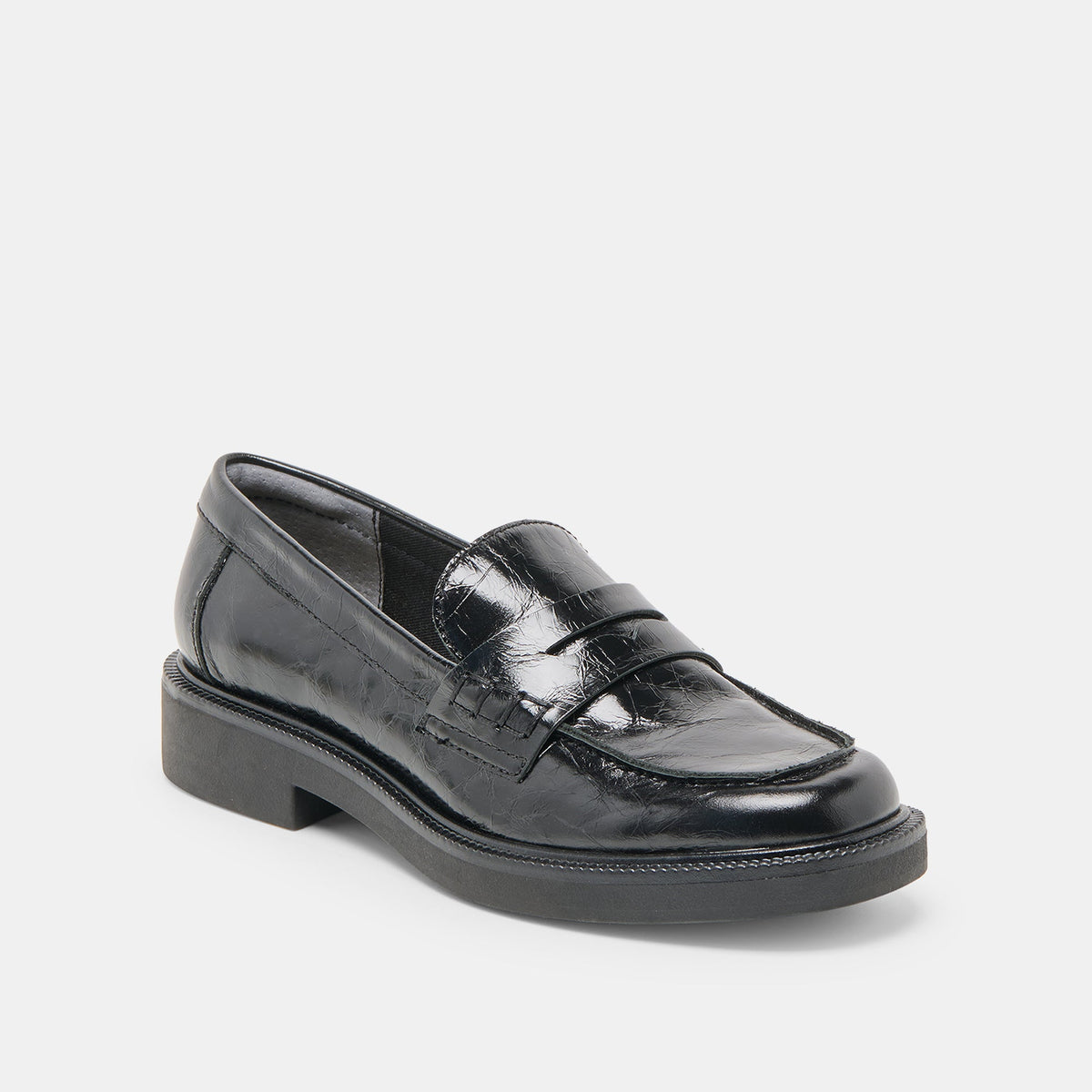 Tiggy Midnight Crinkle Patent Loafers | Dolce Vita