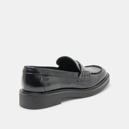 Tiggy Midnight Crinkle Patent Loafers | Dolce Vita