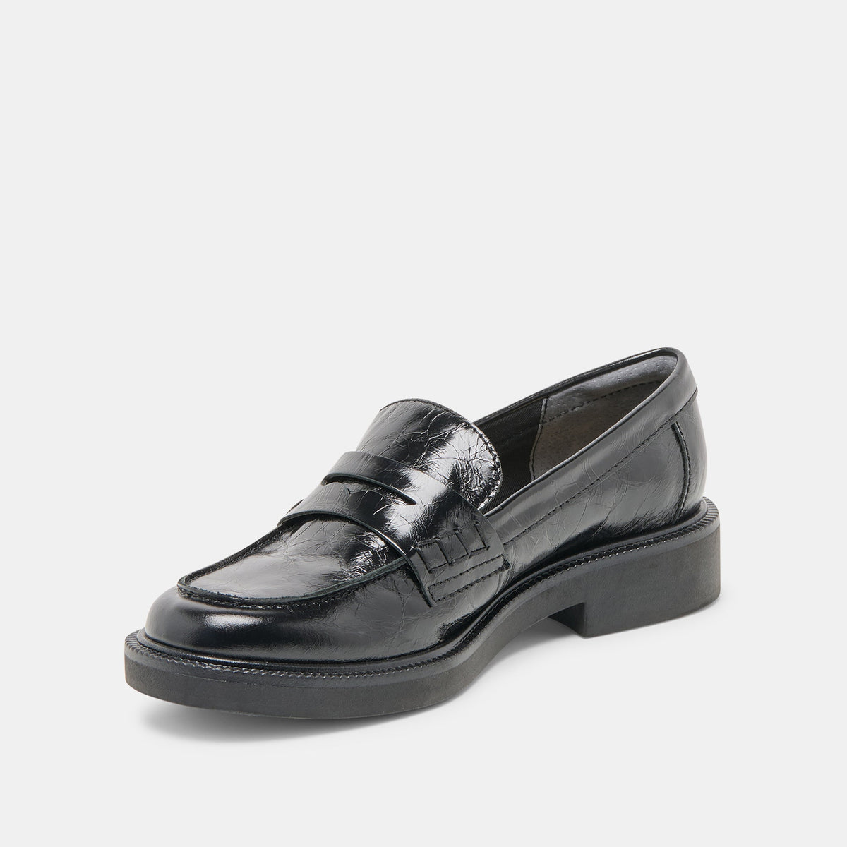 Tiggy Midnight Crinkle Patent Loafers | Dolce Vita