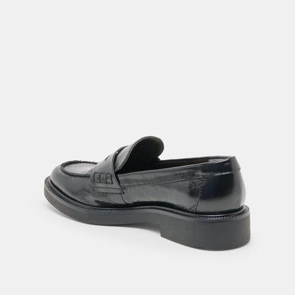Tiggy Midnight Crinkle Patent Loafers | Dolce Vita