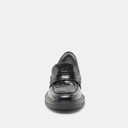Tiggy Midnight Crinkle Patent Loafers | Dolce Vita