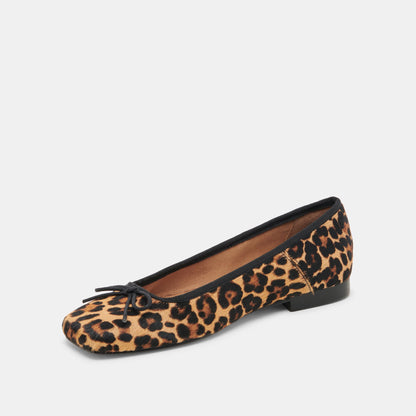 Anisa Ballet Flats DK LEOPARD CALF HAIR | Dolce Vita