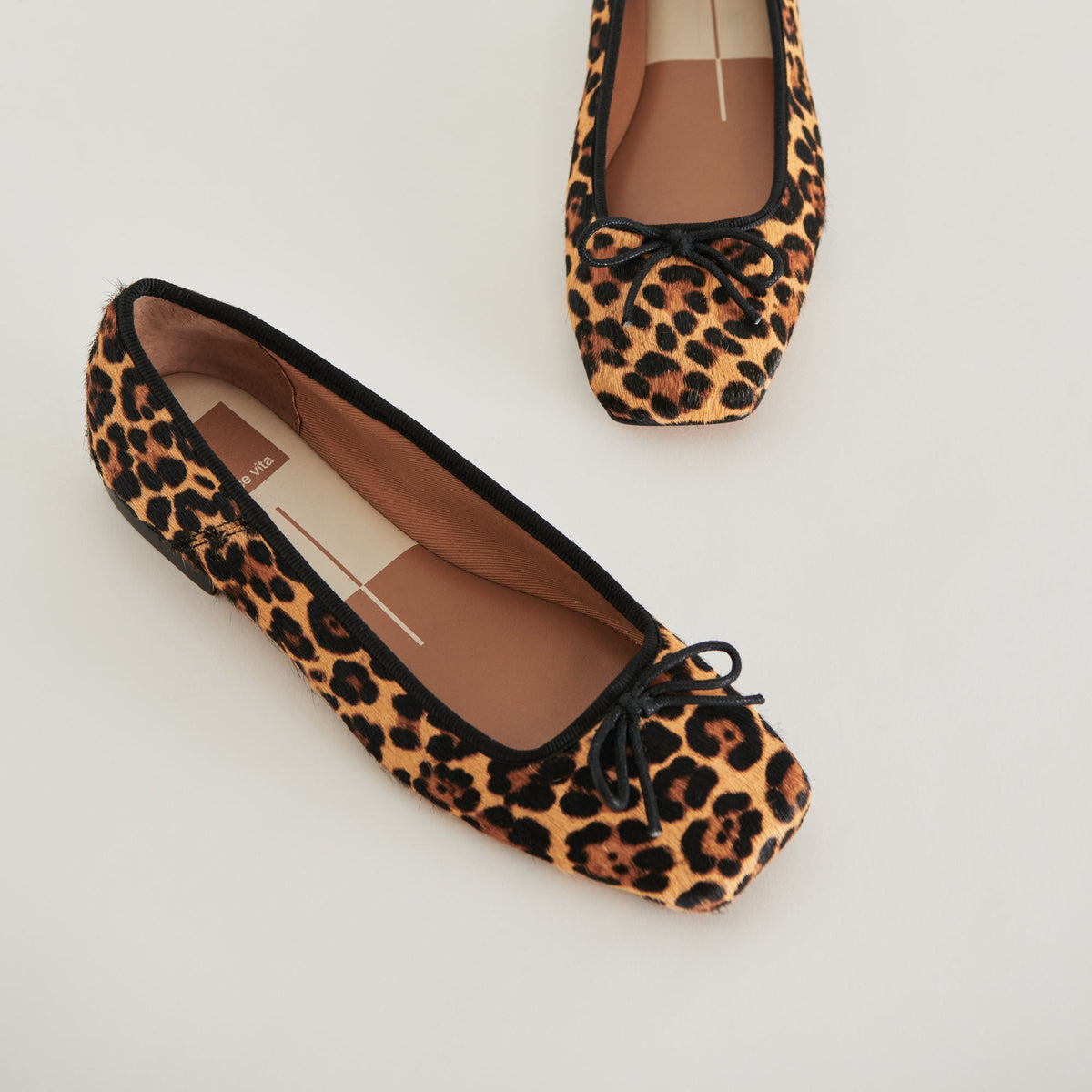 Anisa Ballet Flats DK LEOPARD CALF HAIR | Dolce Vita