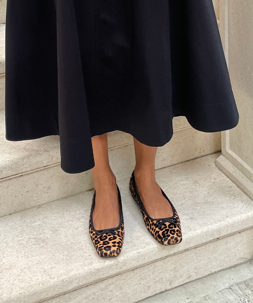 Anisa Ballet Flats DK LEOPARD CALF HAIR | Dolce Vita