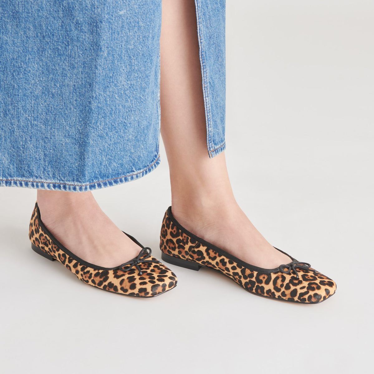 Anisa Ballet Flats DK LEOPARD CALF HAIR | Dolce Vita